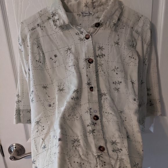 Vintage Willow Bay Unisex Casual Short Sleeve Button Down Tropical Print Size XL - Picture 6 of 7